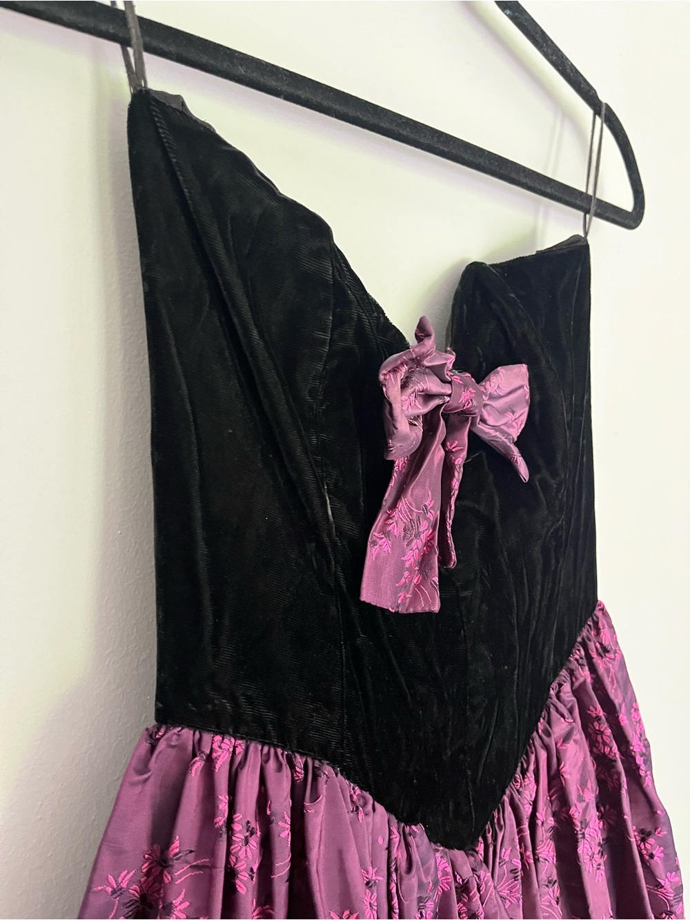 Vintage Gunne Sax by Jessica McClintok Whimsigoth Floral Midi Dress 1980s 2XS - Picture 5 of 15